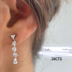 Multi-shaped diamond earrings